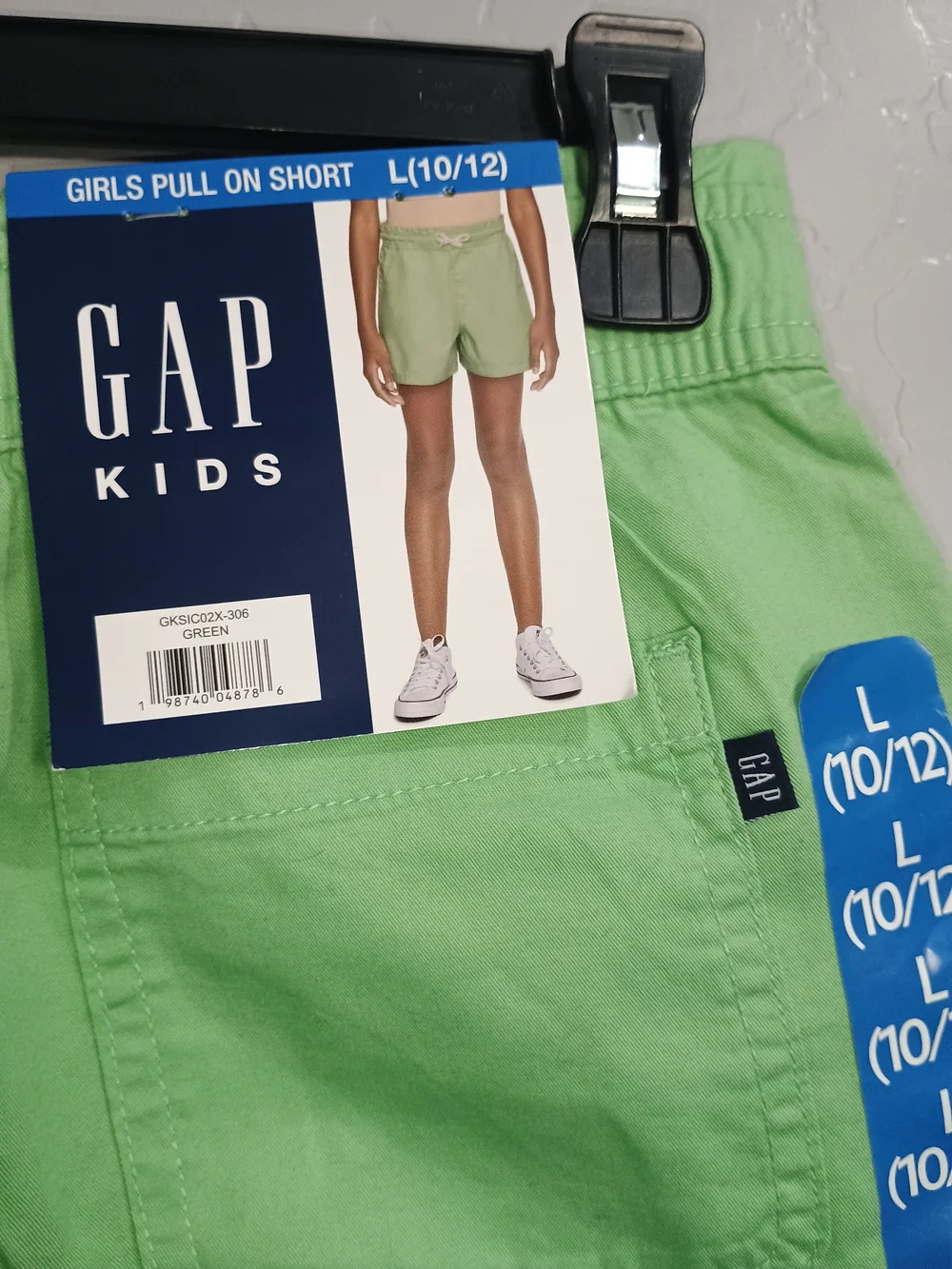 Light Green Drawstring Waist Casual Shorts